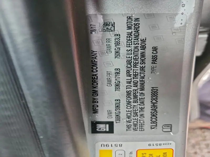 2017 CHEVROLET SPARK 1LT  