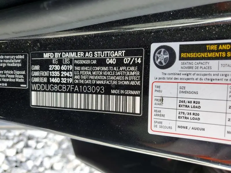 2015 MERCEDES-BENZ S 550  