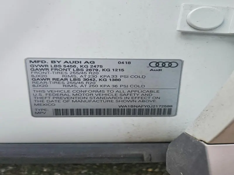 2018 AUDI Q5 PREMIUM PLUS  
