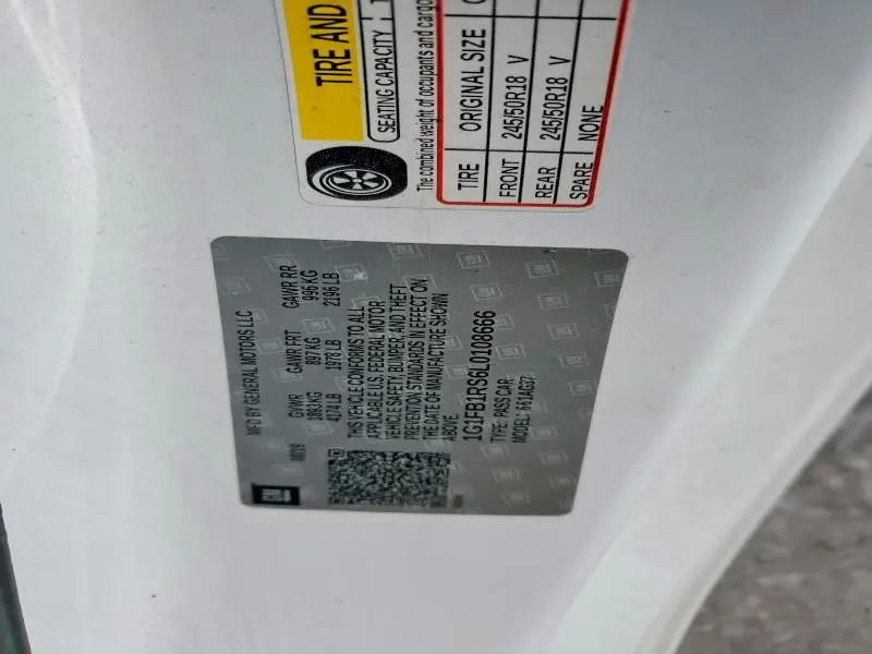 2020 CHEVROLET CAMARO LS  