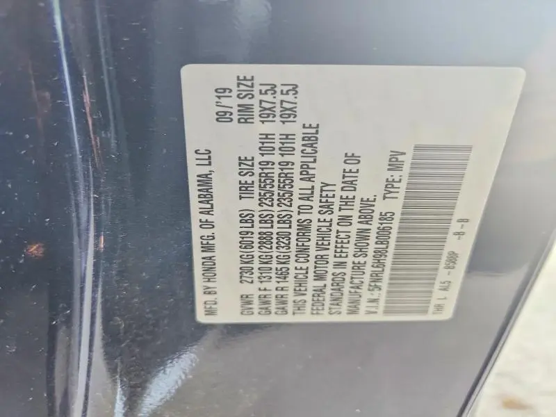 2020 HONDA ODYSSEY ELITE  