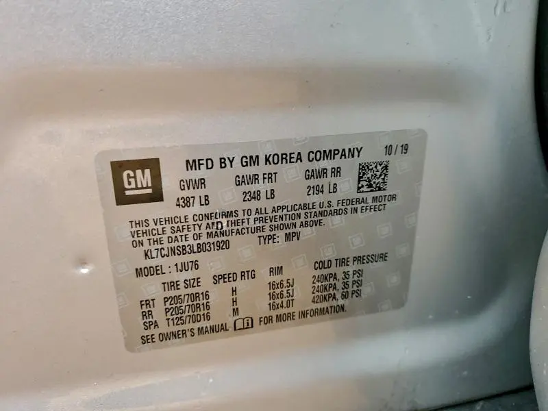 2020 CHEVROLET TRAX LS  