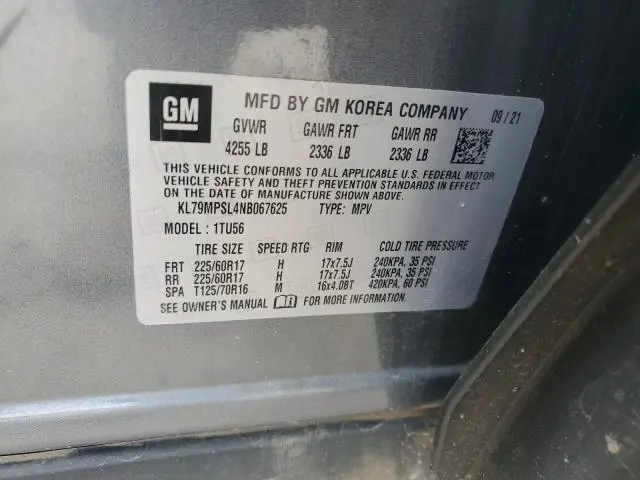 2022 CHEVROLET TRAILBLAZER LT  