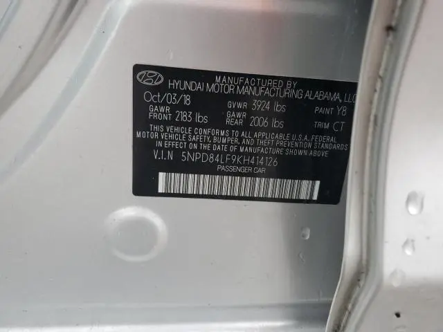 2019 HYUNDAI ELANTRA SEL  