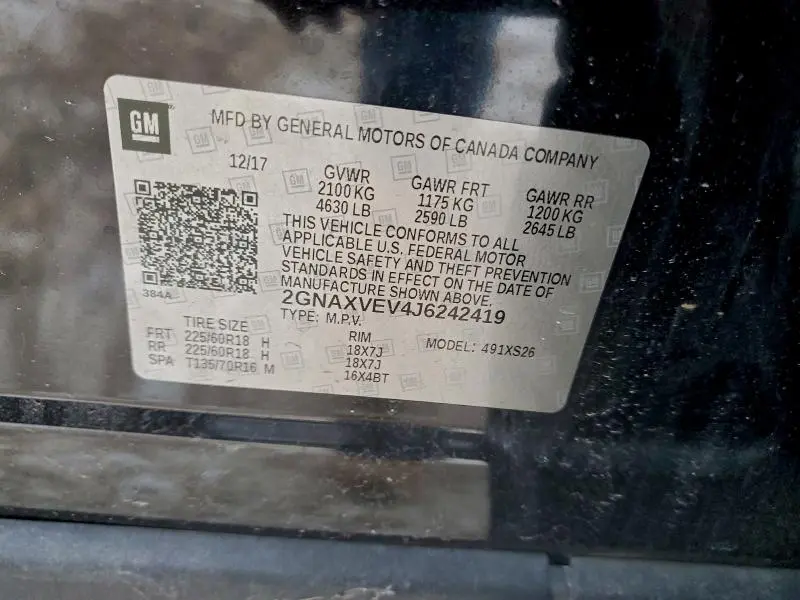 2018 CHEVROLET EQUINOX PREMIER  