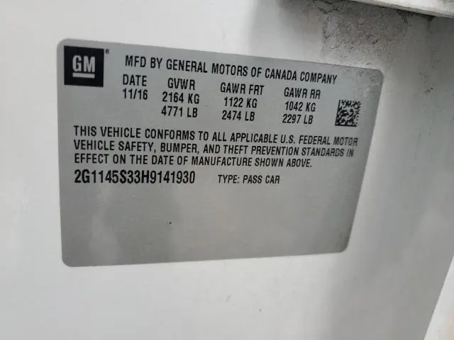 2017 CHEVROLET IMPALA PREMIER  