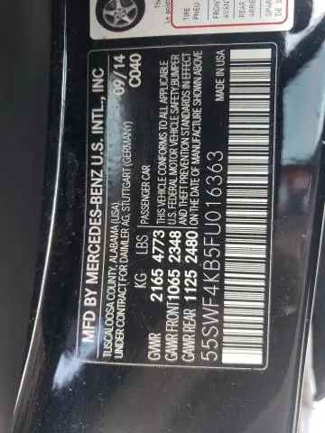 2015 MERCEDES-BENZ C 300 4MATIC  