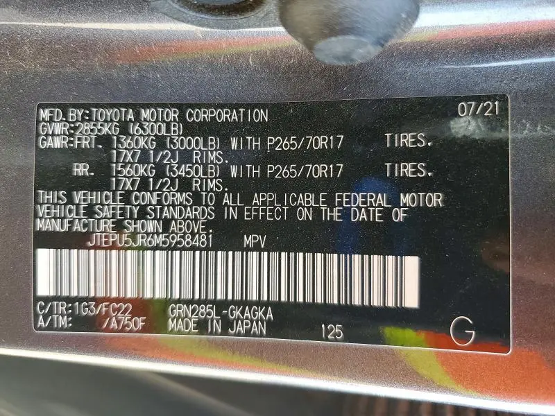 2021 TOYOTA 4RUNNER TRD OFF-ROAD  