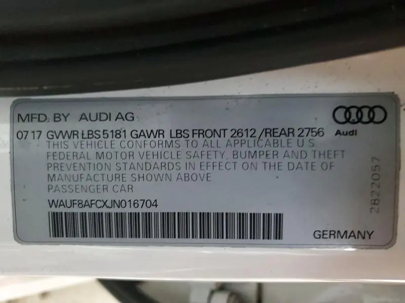 2018 AUDI A6 PREMIUM  