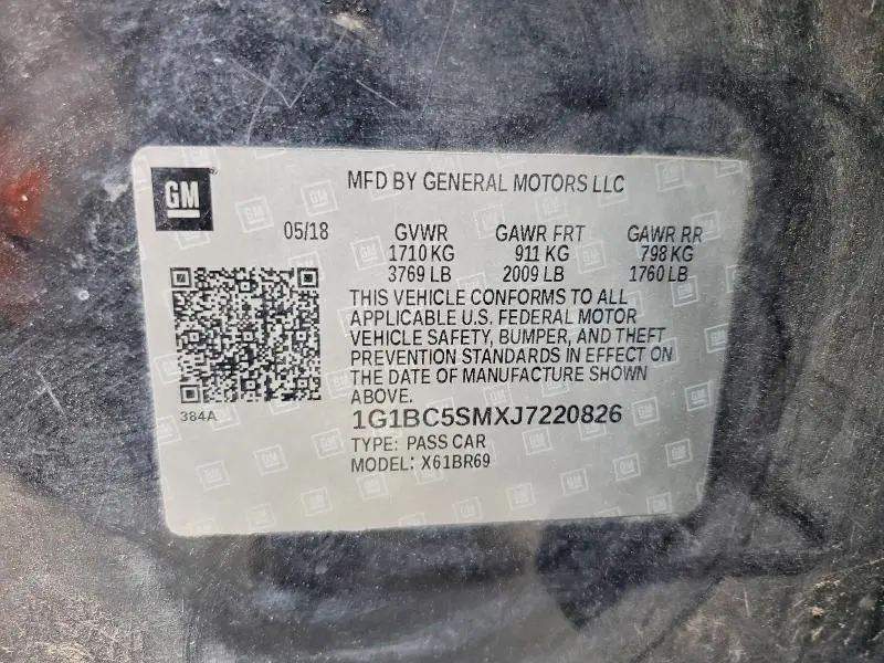 2018 CHEVROLET CRUZE LS  