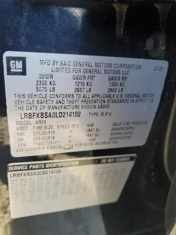 2020 BUICK ENVISION PREFERRED  