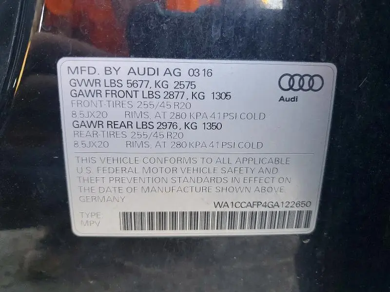 2016 AUDI SQ5 PREMIUM PLUS  