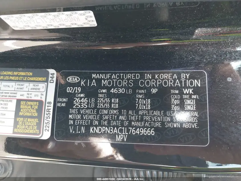 2020 KIA SPORTAGE EX