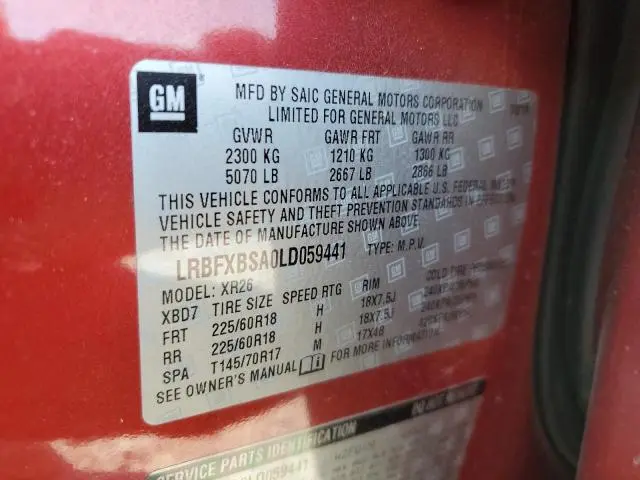 2020 BUICK ENVISION PREFERRED  