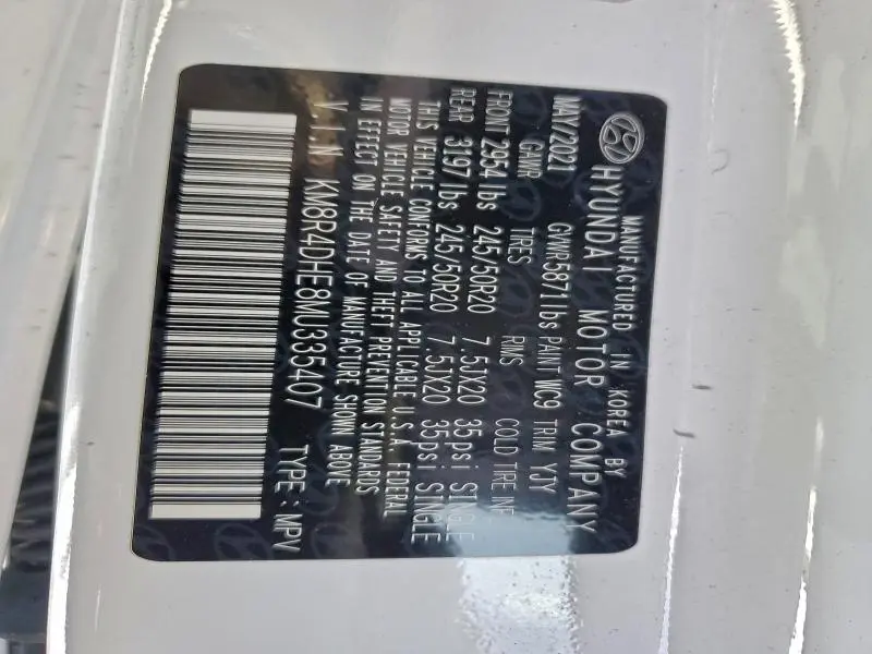 2021 HYUNDAI PALISADE SEL  