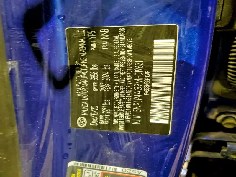 2021 HYUNDAI ELANTRA LIMITED  