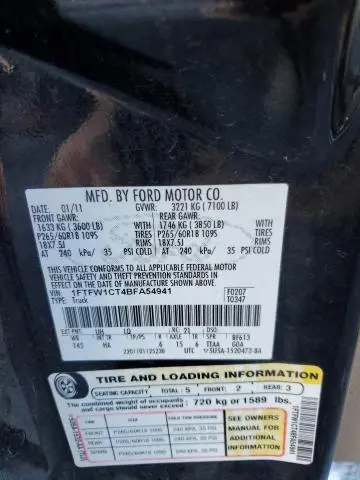 2011 FORD F150 SUPERCREW  