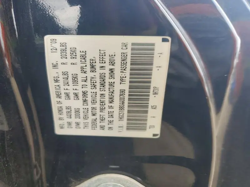2010 HONDA ACCORD EXL  