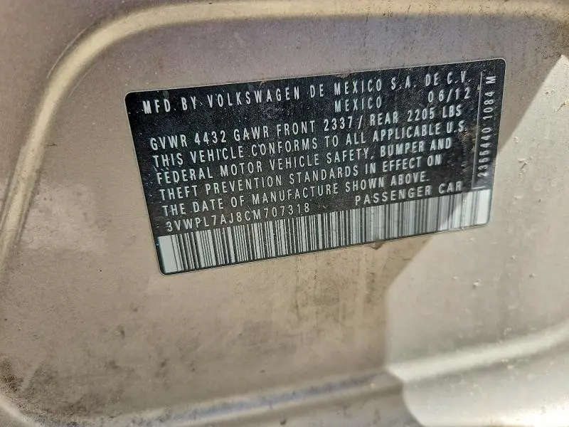 2012 VOLKSWAGEN JETTA TDI  