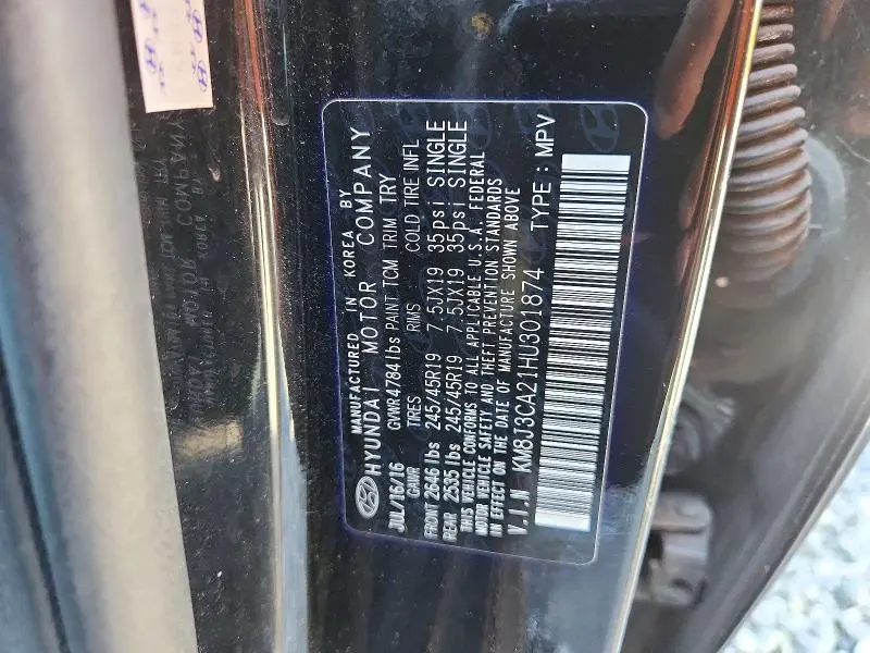 2017 HYUNDAI TUCSON SPORT  