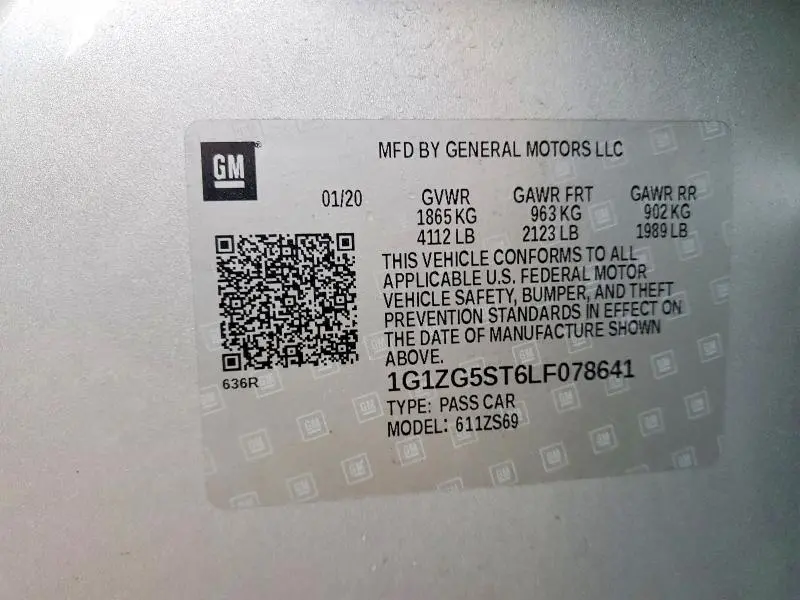 2020 CHEVROLET MALIBU RS  