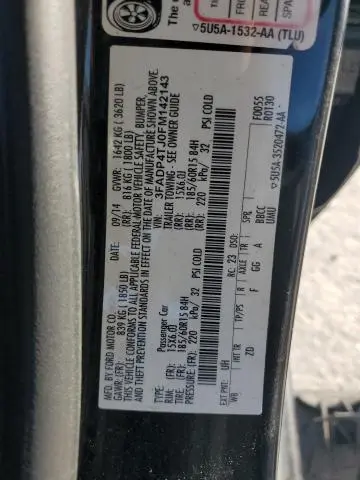 2015 FORD FIESTA S  