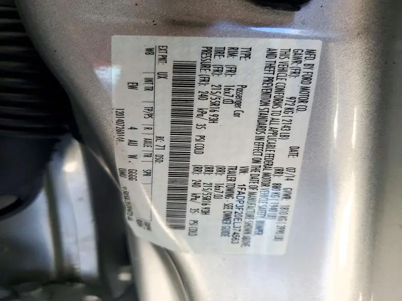 2014 FORD FOCUS SE  