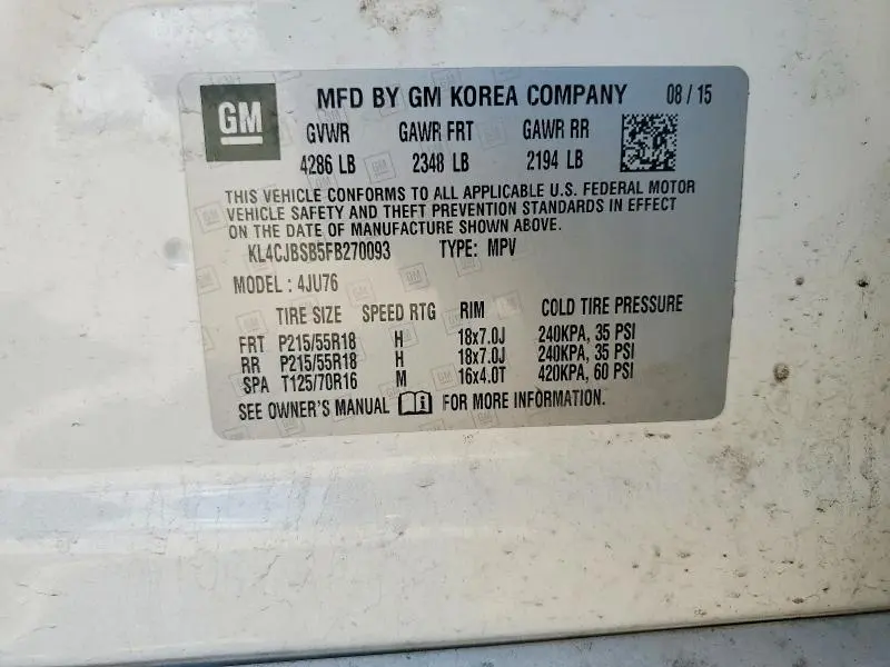 2015 BUICK ENCORE CONVENIENCE  