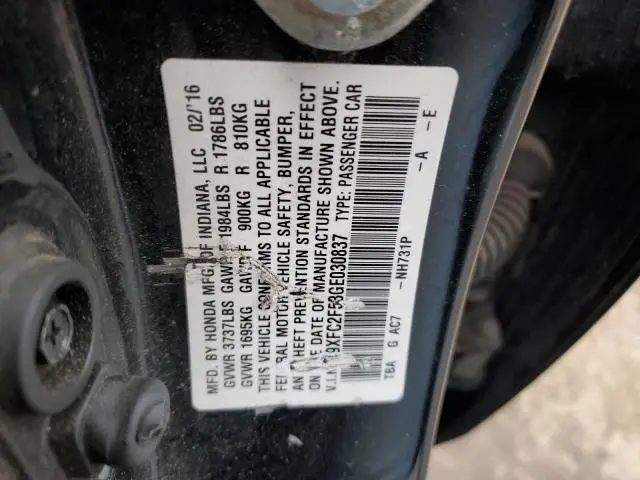 2016 HONDA CIVIC LX