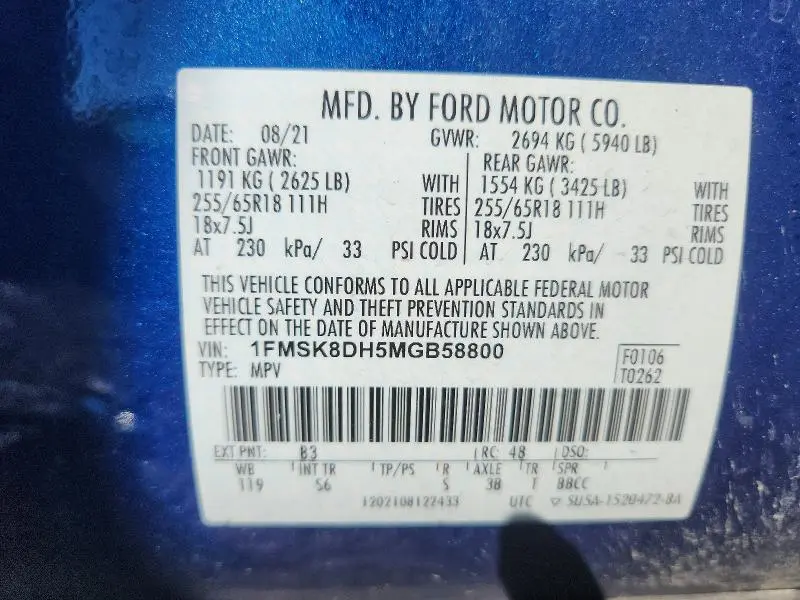 2021 FORD EXPLORER XLT  
