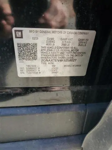 2019 CHEVROLET EQUINOX LT  