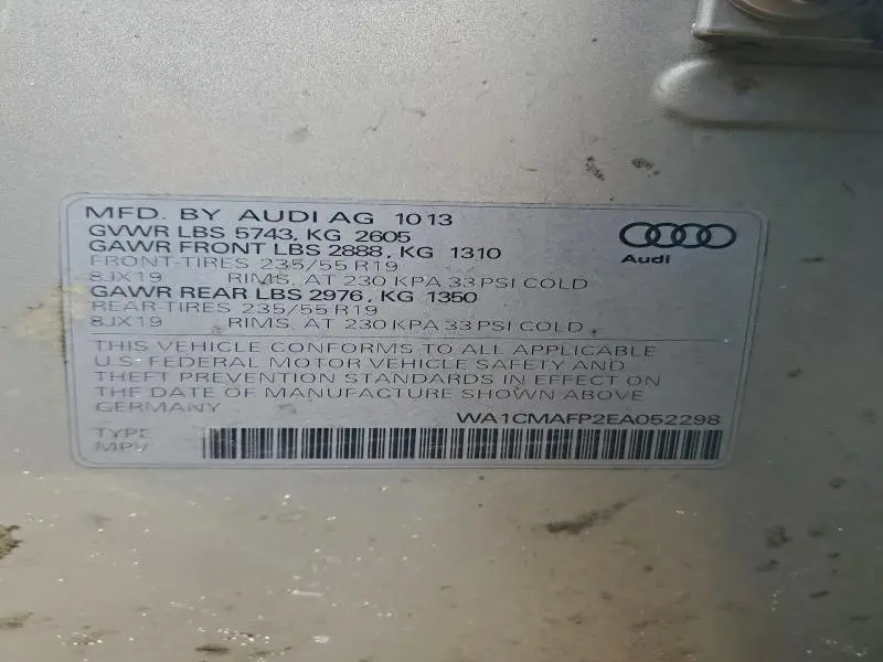 2014 AUDI Q5 TDI PREMIUM PLUS  