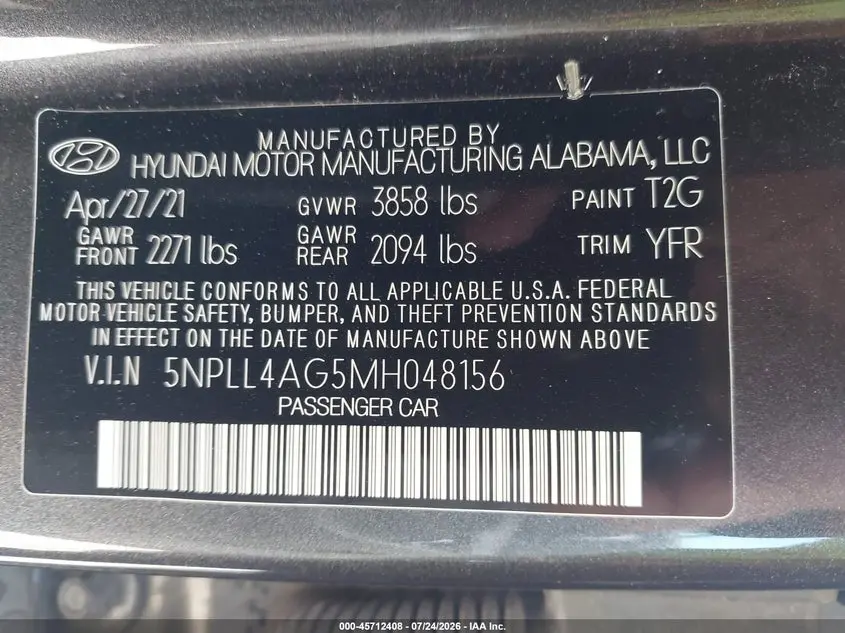 2021 HYUNDAI ELANTRA SE