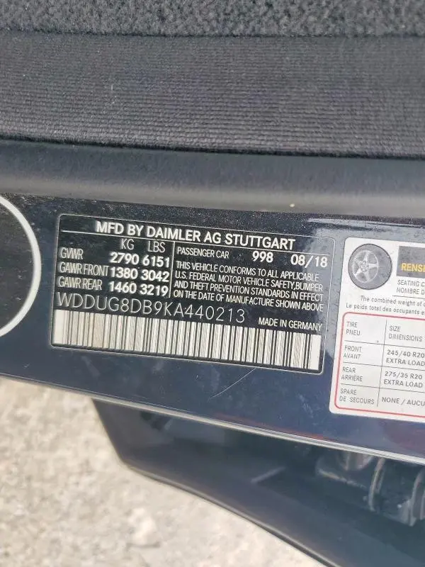 2019 MERCEDES-BENZ S 560  