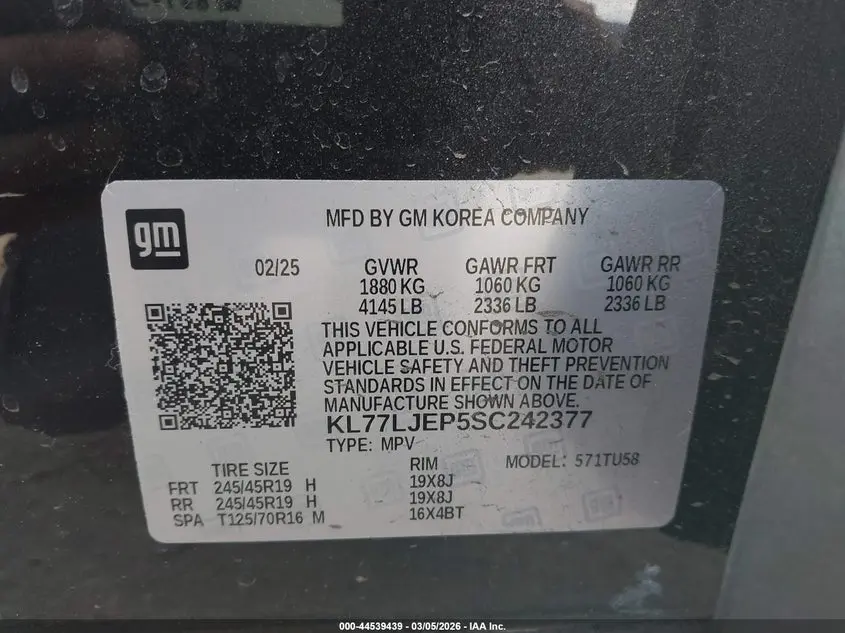 2025 CHEVROLET TRAX FWD 2RS