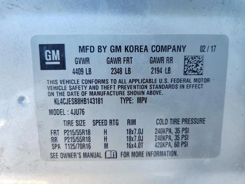 2017 BUICK ENCORE PREFERRED  