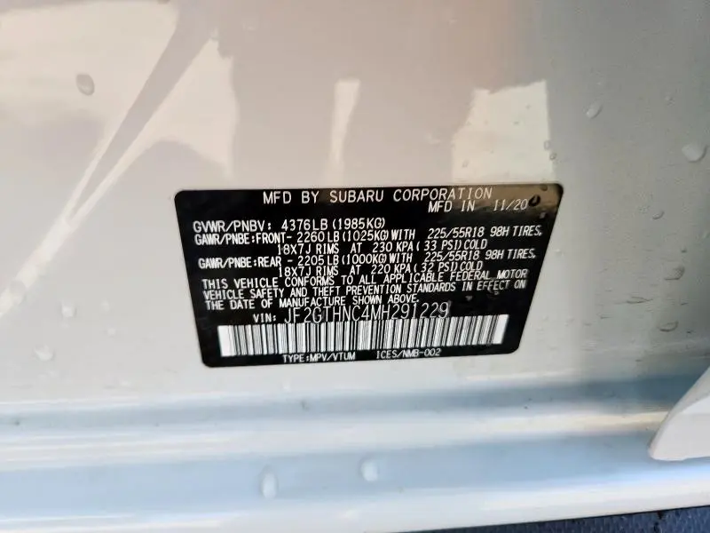 2021 SUBARU CROSSTREK LIMITED  