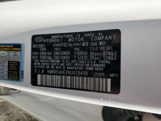 2022 HYUNDAI PALISADE LIMITED  