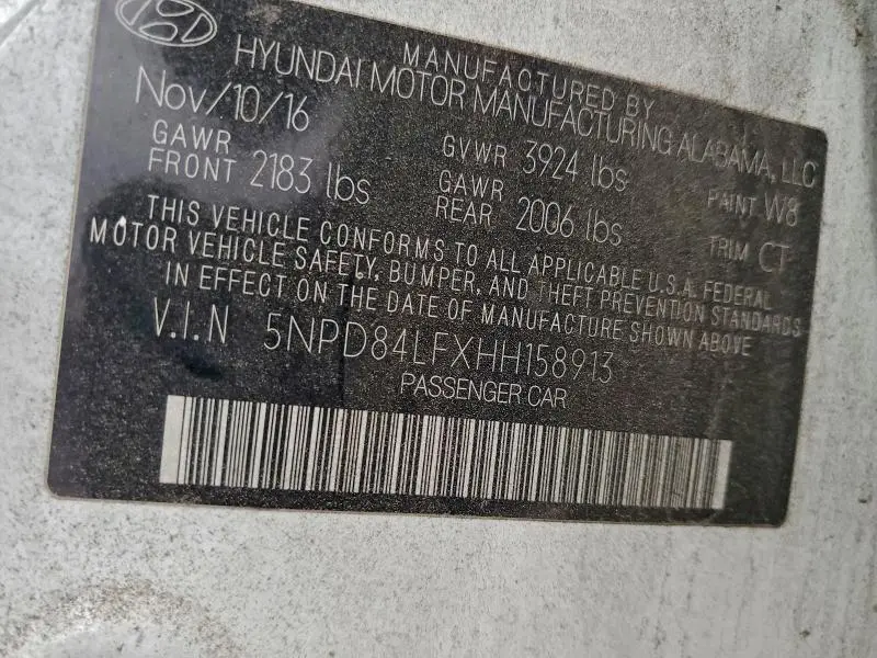 2017 HYUNDAI ELANTRA SE  