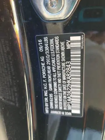 2017 PORSCHE CAYENNE PLATINUM EDITION