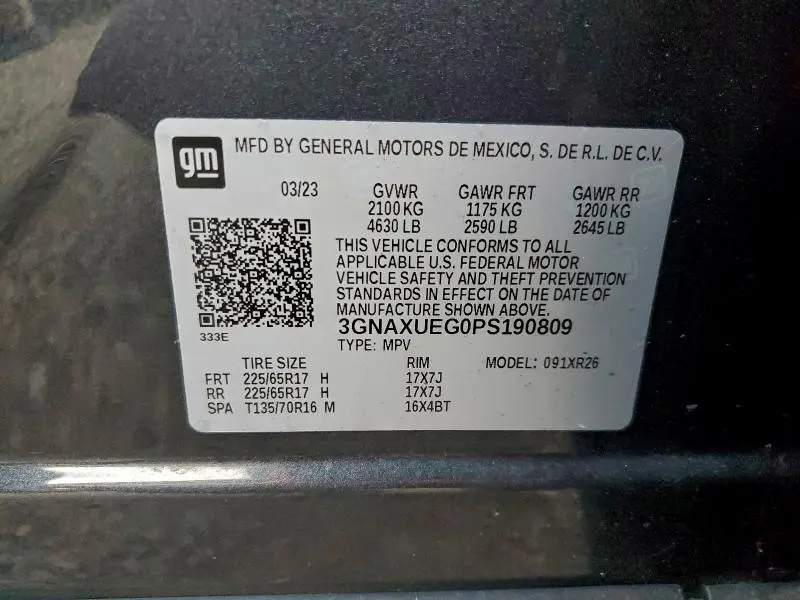 2023 CHEVROLET EQUINOX LT  