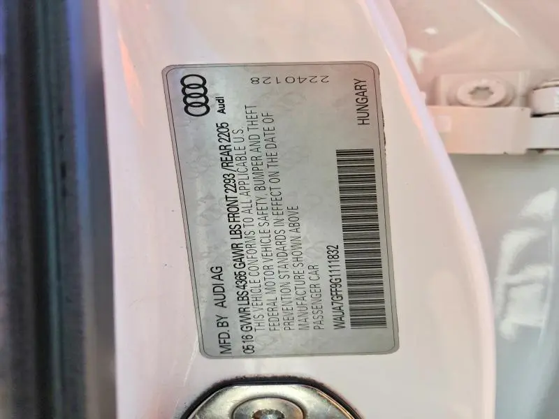 2016 AUDI A3 PREMIUM  