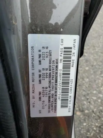 2016 MAZDA 6 TOURING  