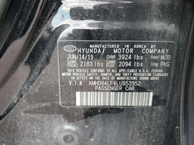 2020 HYUNDAI ELANTRA SEL  