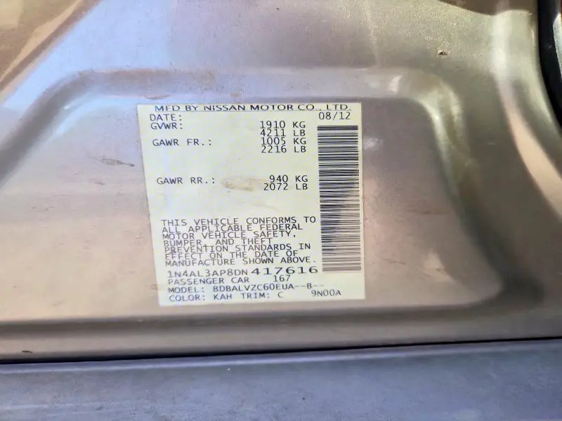 2013 NISSAN ALTIMA 2.5  