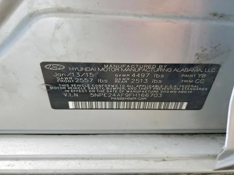 2015 HYUNDAI SONATA SE  
