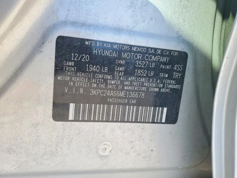 2021 HYUNDAI ACCENT SE  