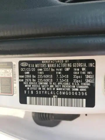 2021 KIA SORENTO S  
