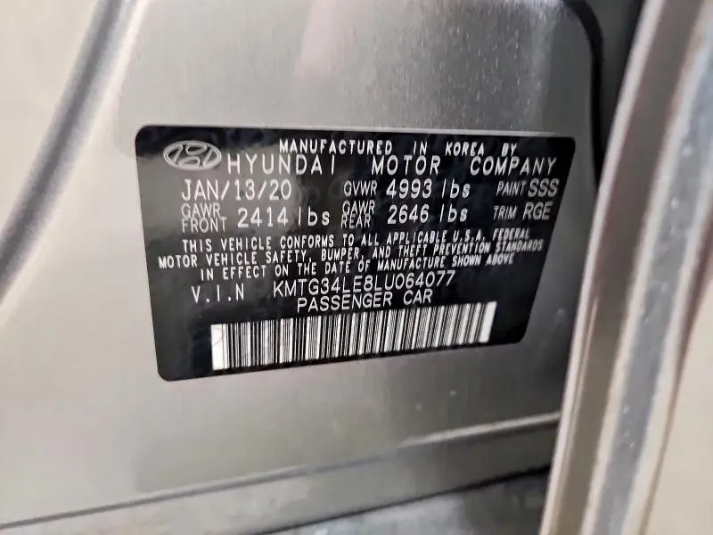 2020 GENESIS G70 PRESTIGE  