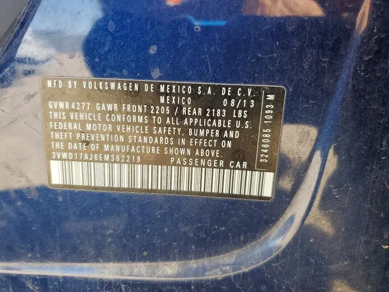 2014 VOLKSWAGEN JETTA SE  